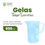 TANDURIA - Gelas Takar Plastik 500 ml Transparan untuk Menakar Segala Jenis Larutan