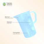 TANDURIA - Gelas Takar Plastik 500 ml Transparan untuk Menakar Segala Jenis Larutan